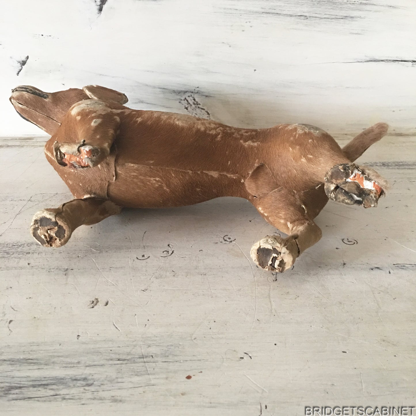 Antique Real Fur Toy Dog Doll
