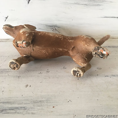 Antique Real Fur Toy Dog Doll