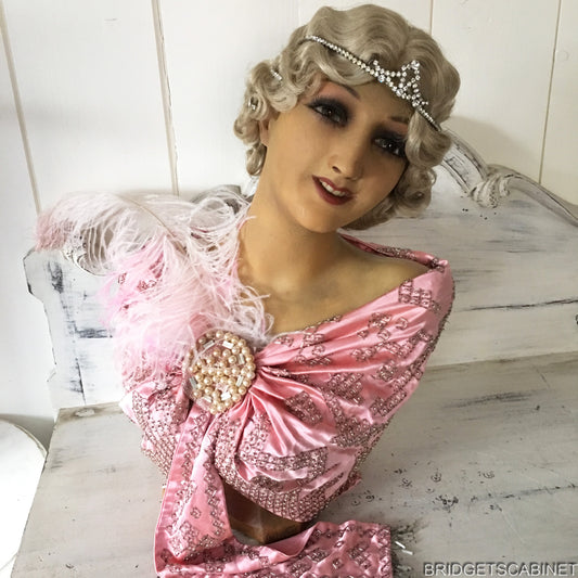 1920s French Lodier Wax Wig Bust