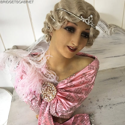 1920s French Lodier Wax Wig Bust
