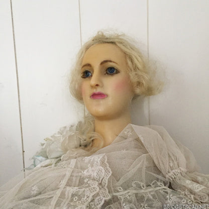 1900 French Wax Girl Bust