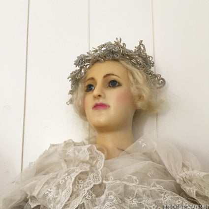 1900 French Wax Girl Bust
