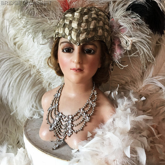 1900s French Wax Boudoir Bust