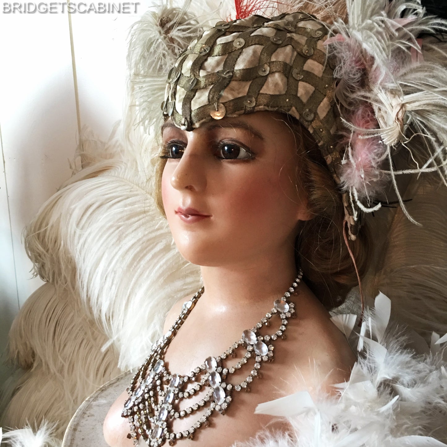 1900s French Wax Boudoir Bust