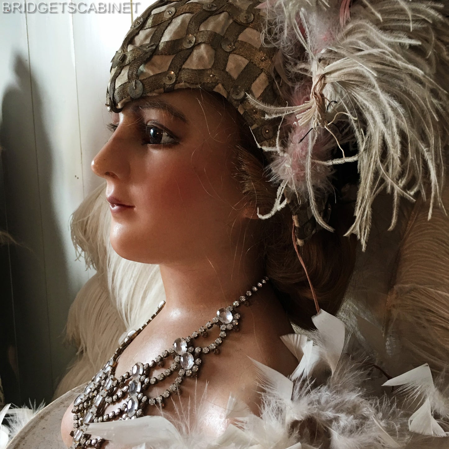 1900s French Wax Boudoir Bust