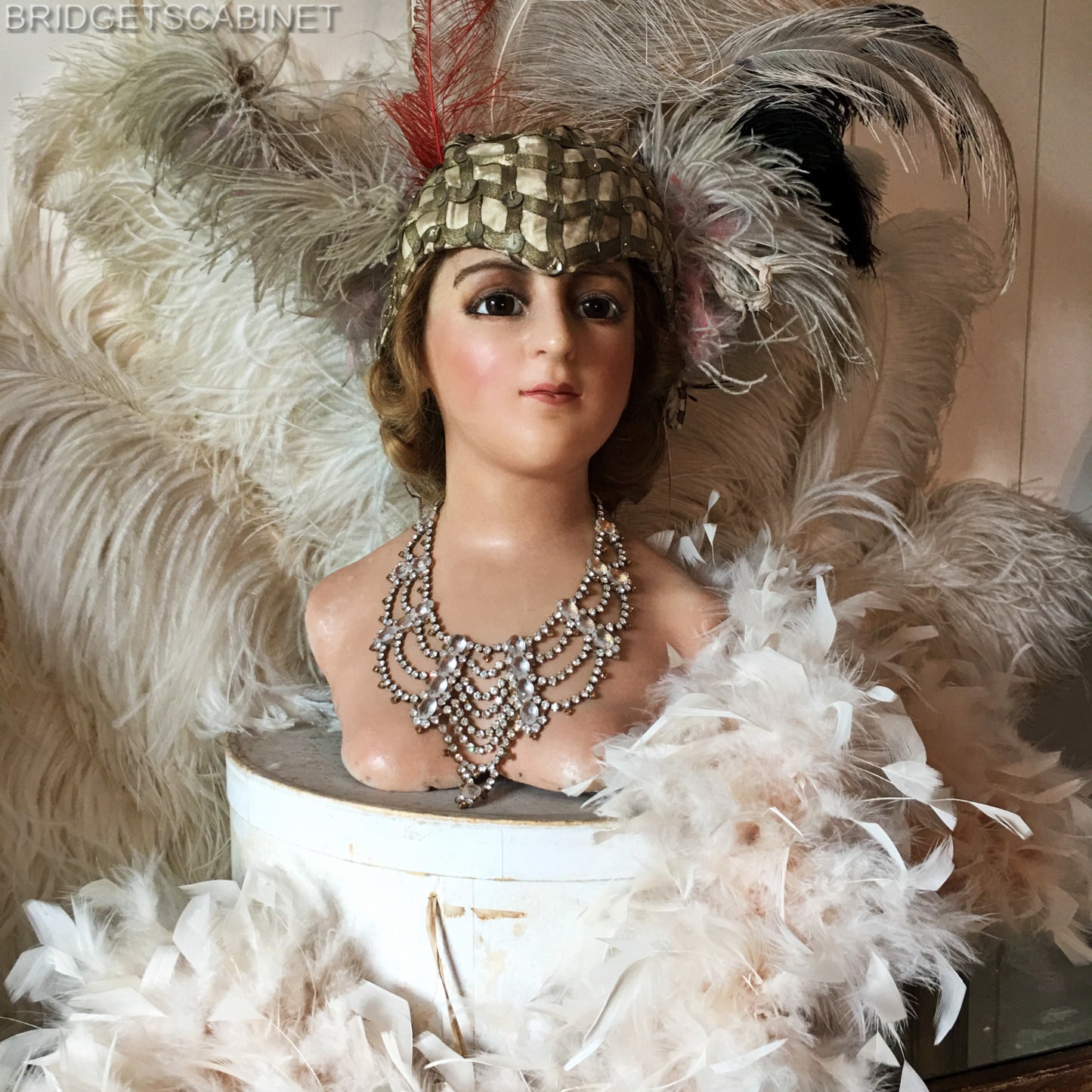 1900s French Wax Boudoir Bust