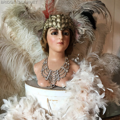 1900s French Wax Boudoir Bust