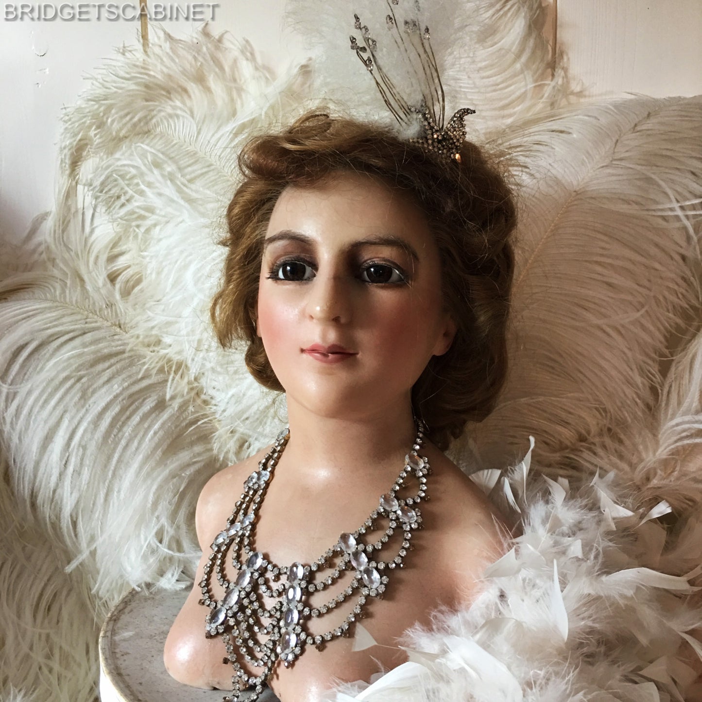 1900s French Wax Boudoir Bust