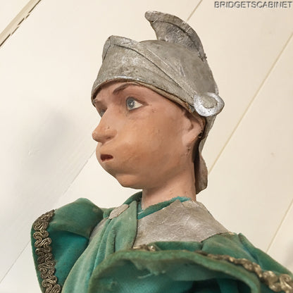 Antique Paper Mache Automation Puppet on Bell Phone Box