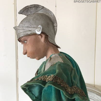 Antique Paper Mache Automation Puppet on Bell Phone Box