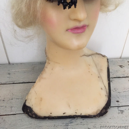 1900 French Wax Girl Bust