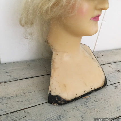 1900 French Wax Girl Bust