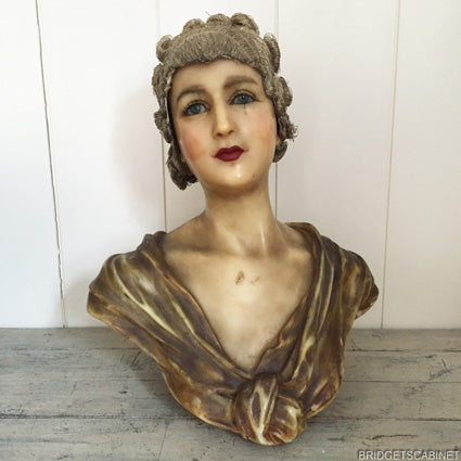 1910 art Nouveau Wax Bust