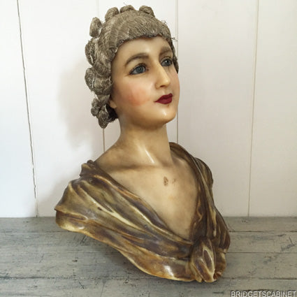 1910 art Nouveau Wax Bust