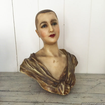 1910 art Nouveau Wax Bust