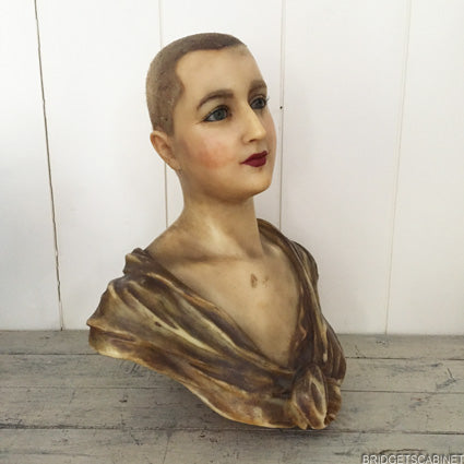 1910 art Nouveau Wax Bust