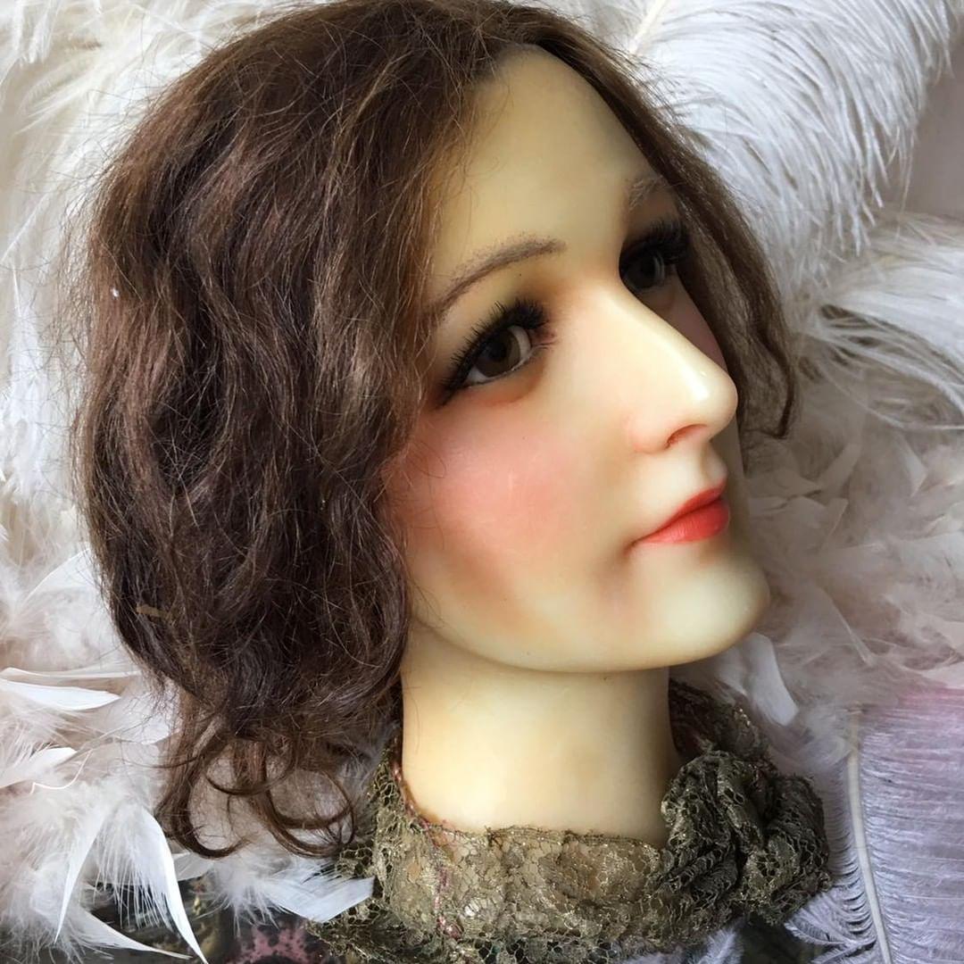 1920s French Wax Head Glass Eyes