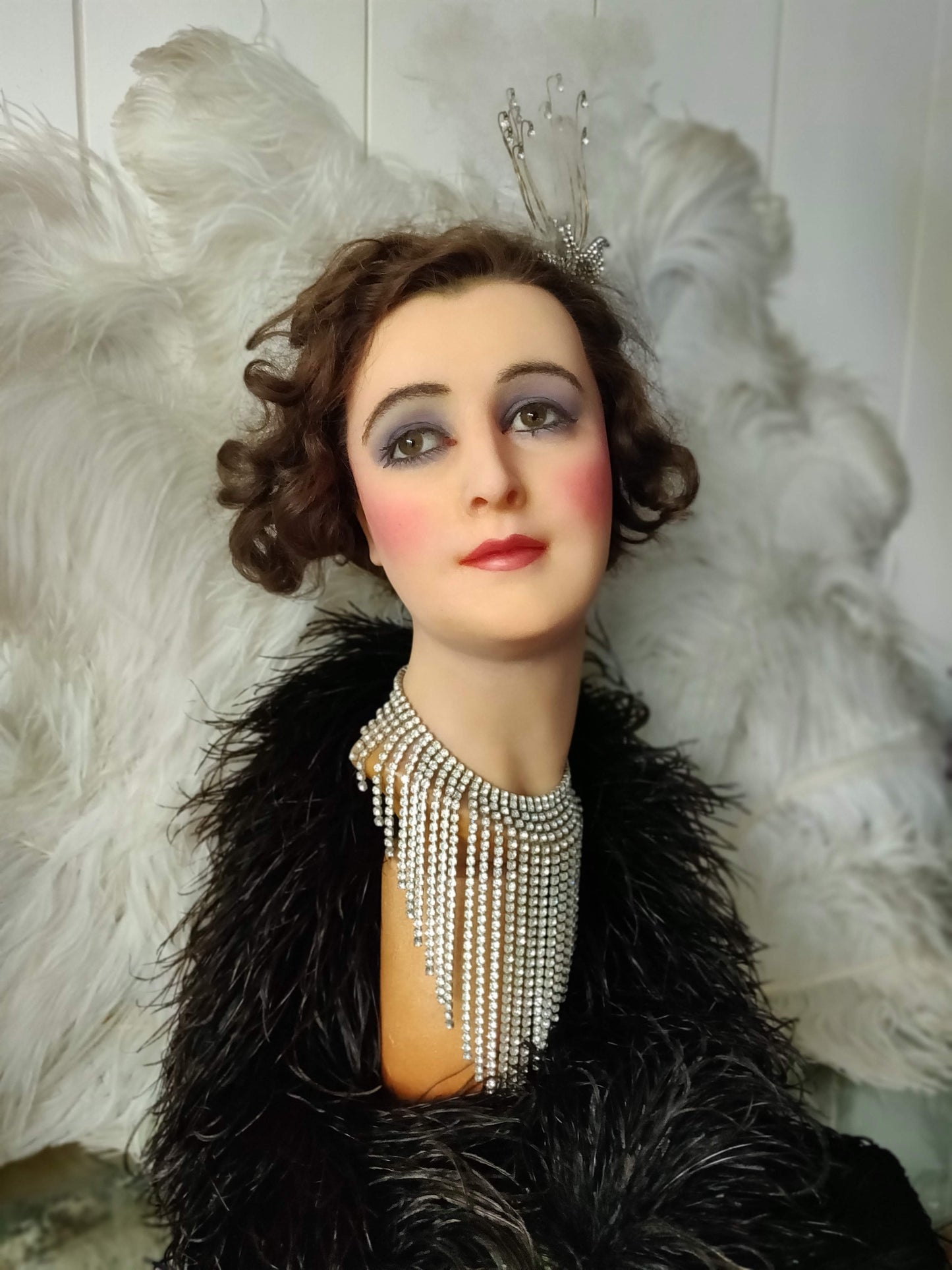 1920s French Wax Counter top Bust