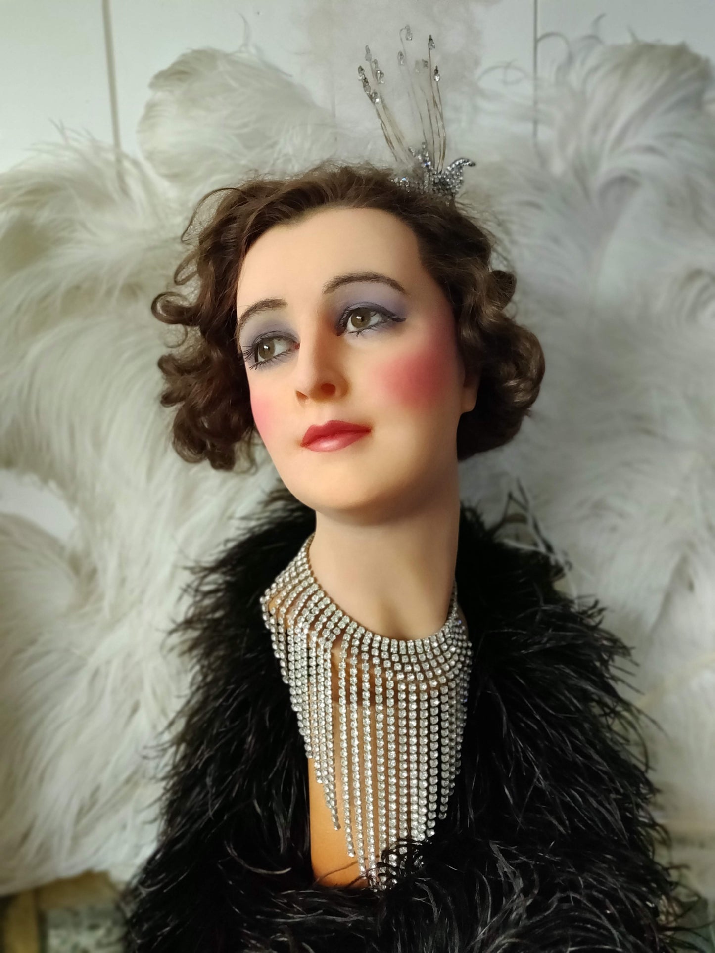 1920s French Wax Counter top Bust