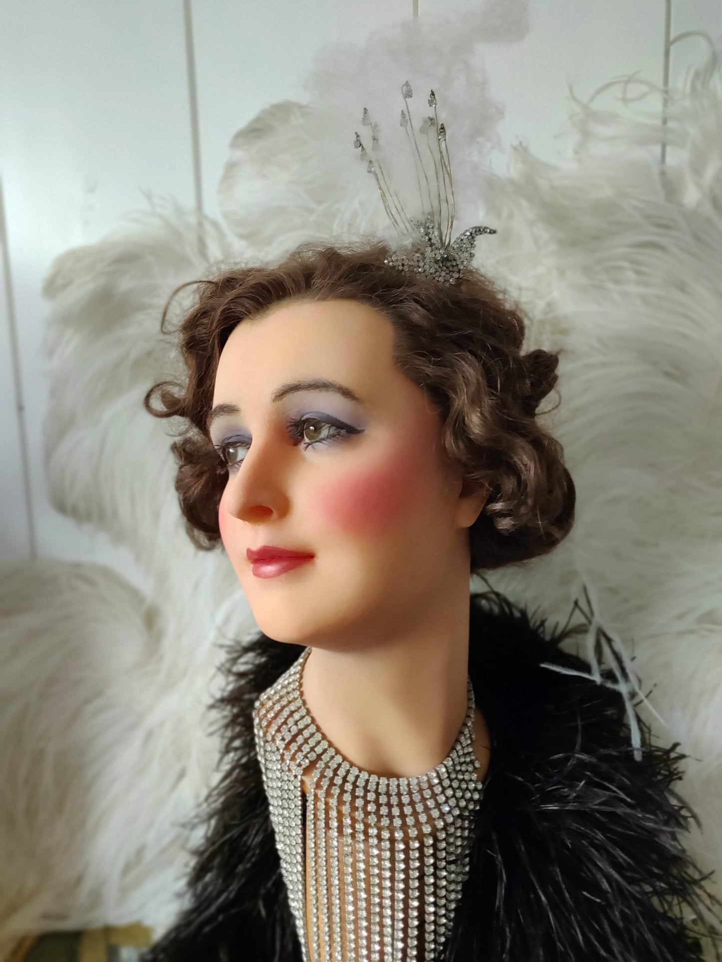 1920s French Wax Counter top Bust
