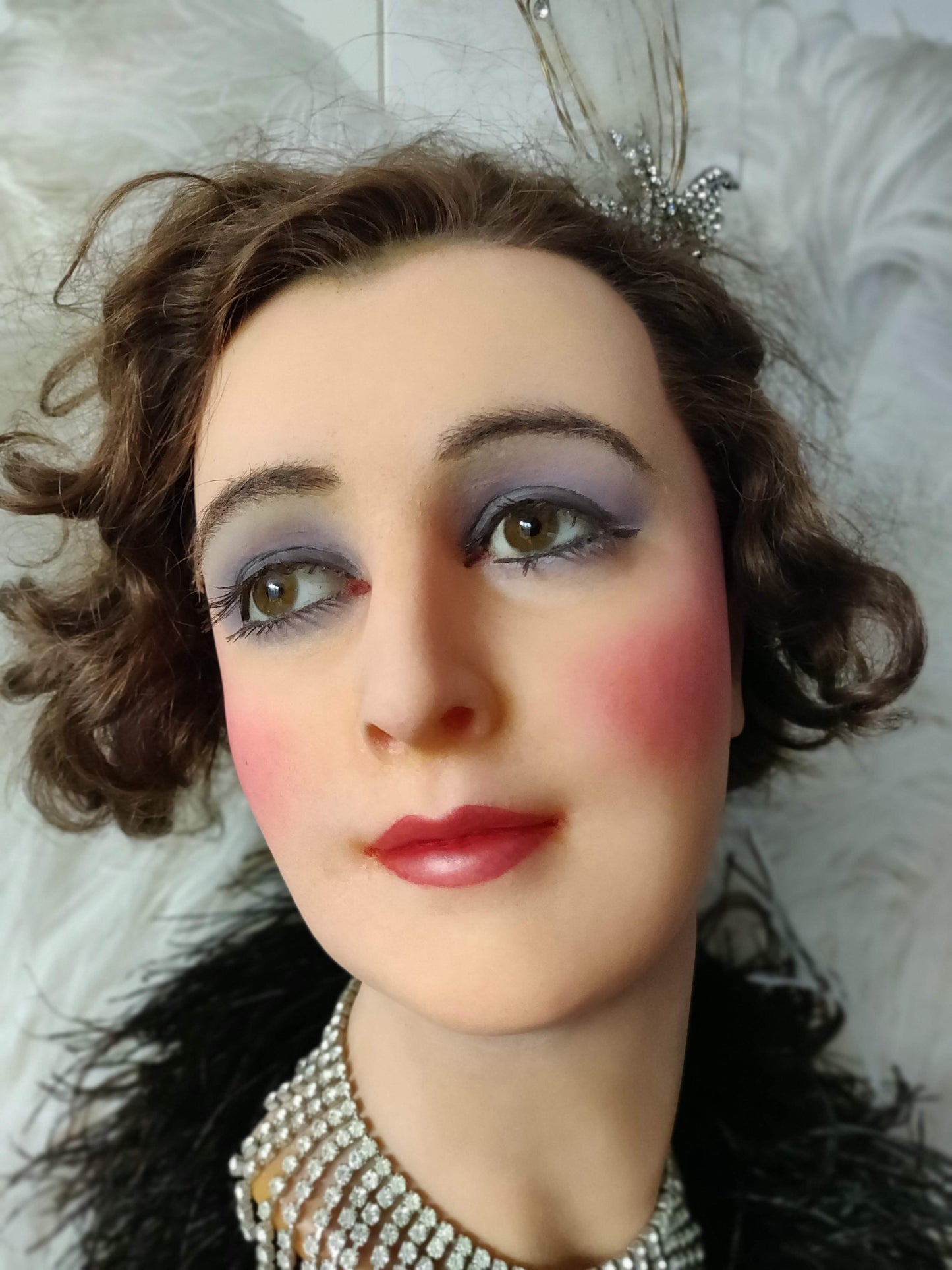 1920s French Wax Counter top Bust