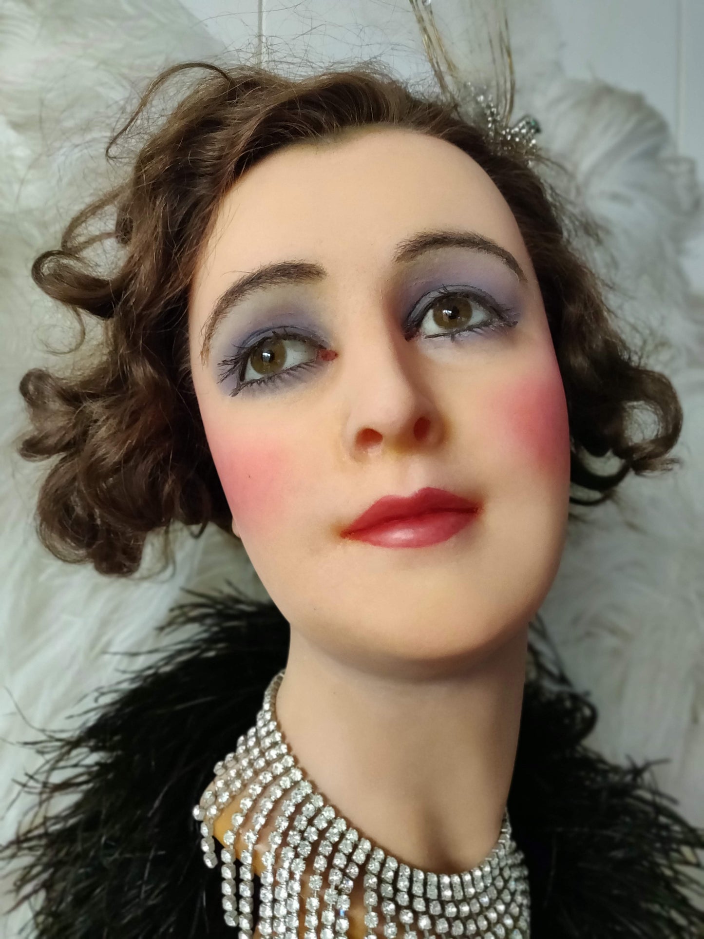 1920s French Wax Counter top Bust
