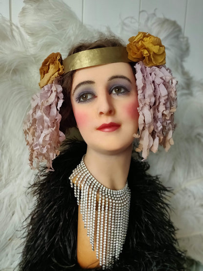 1920s French Wax Counter top Bust