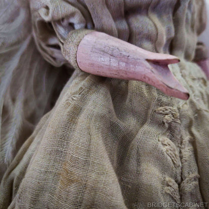 Antique German Wax over Paper Pumkin Head Doll