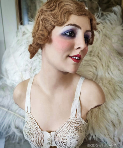 1920s French Wax Wig Bust