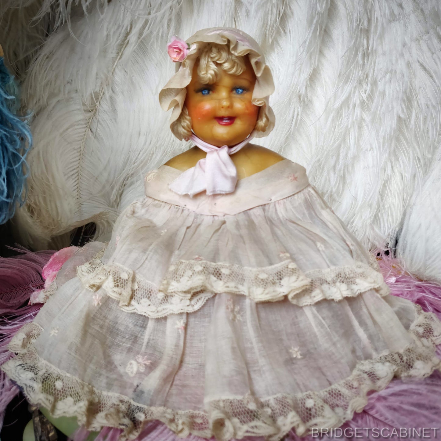 Antique Boudoir Doll Candy Container