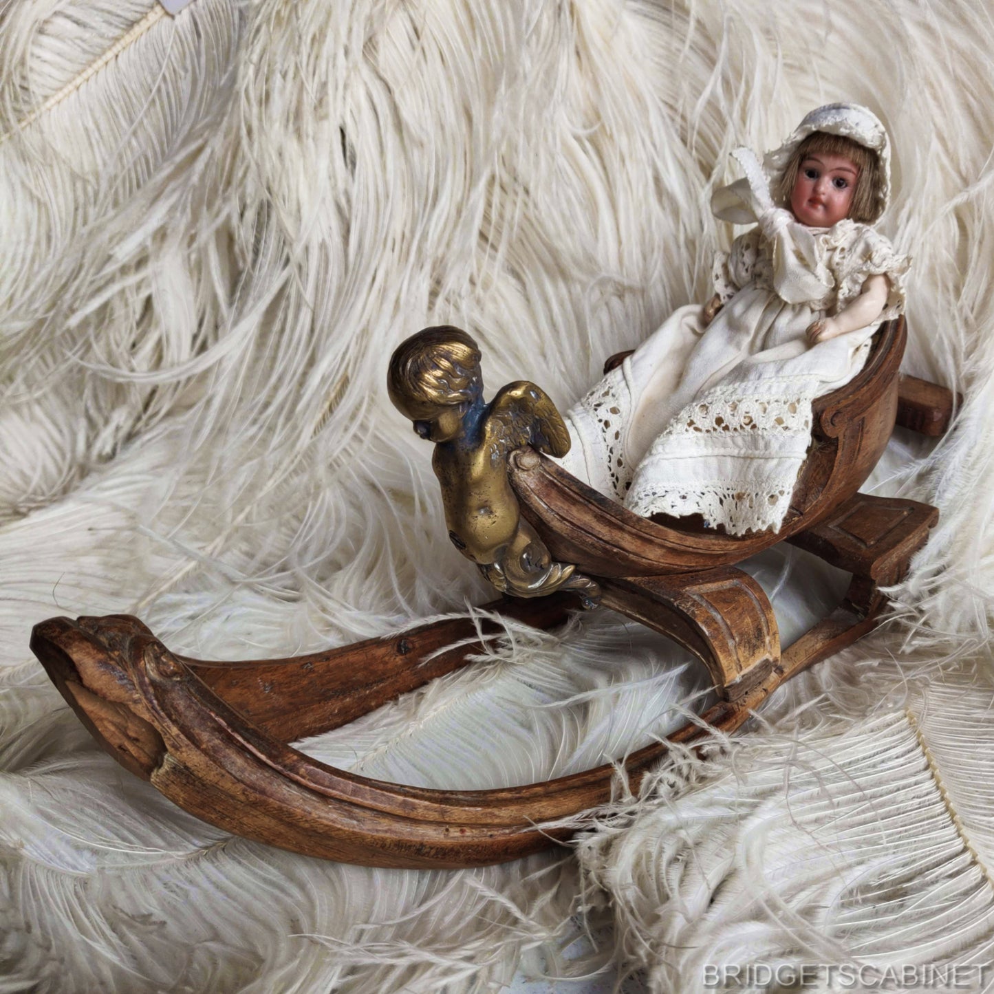1890 Miniature Doll Toy Sled