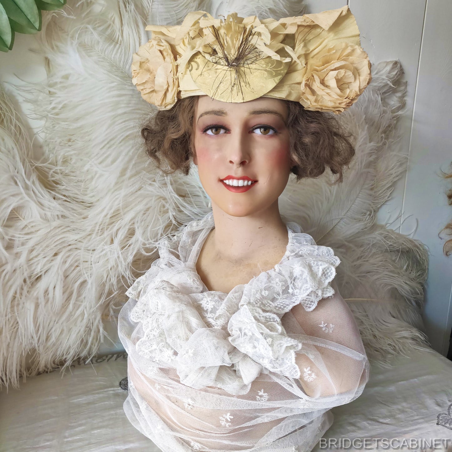 1920s French Wax Bust