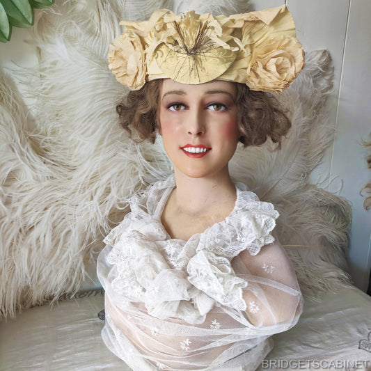 1920s French Wax Bust