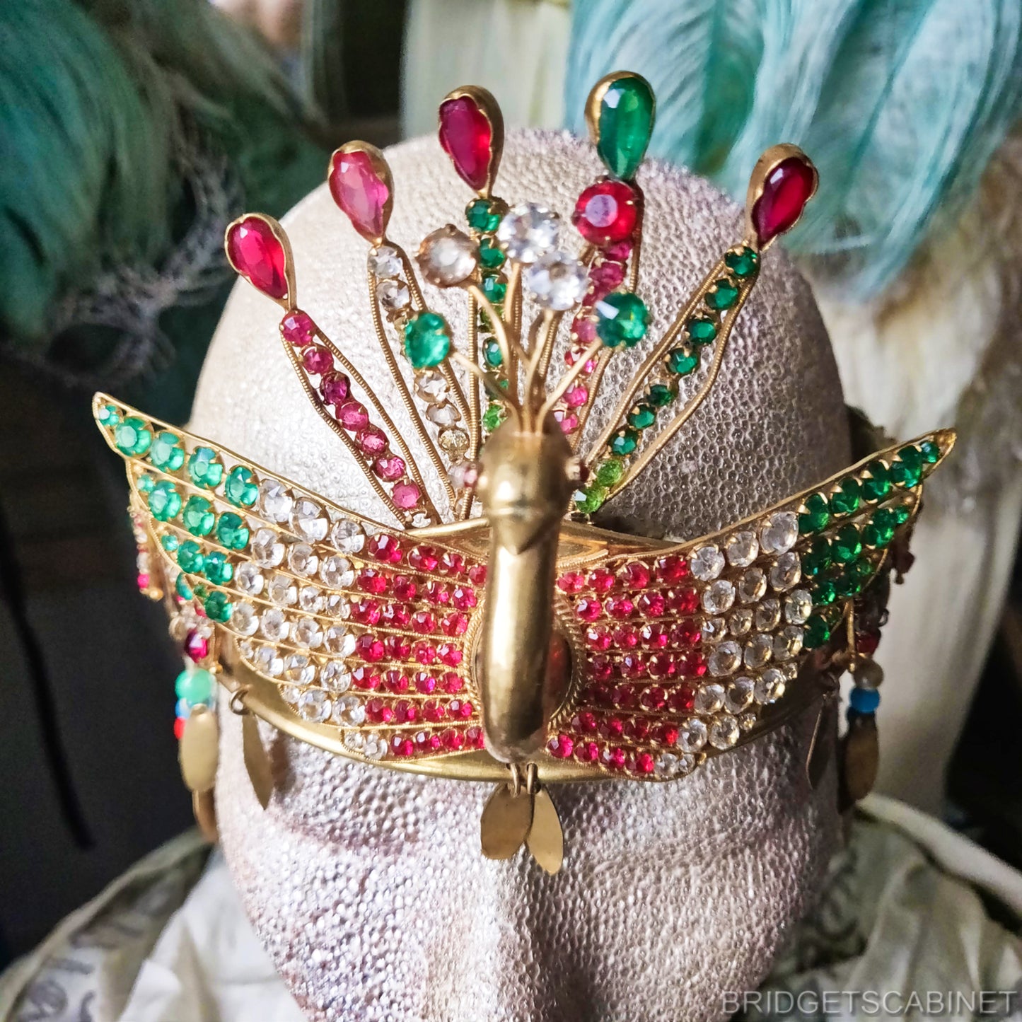 1920s Peacock Stage Crown Headdress Cleopatra