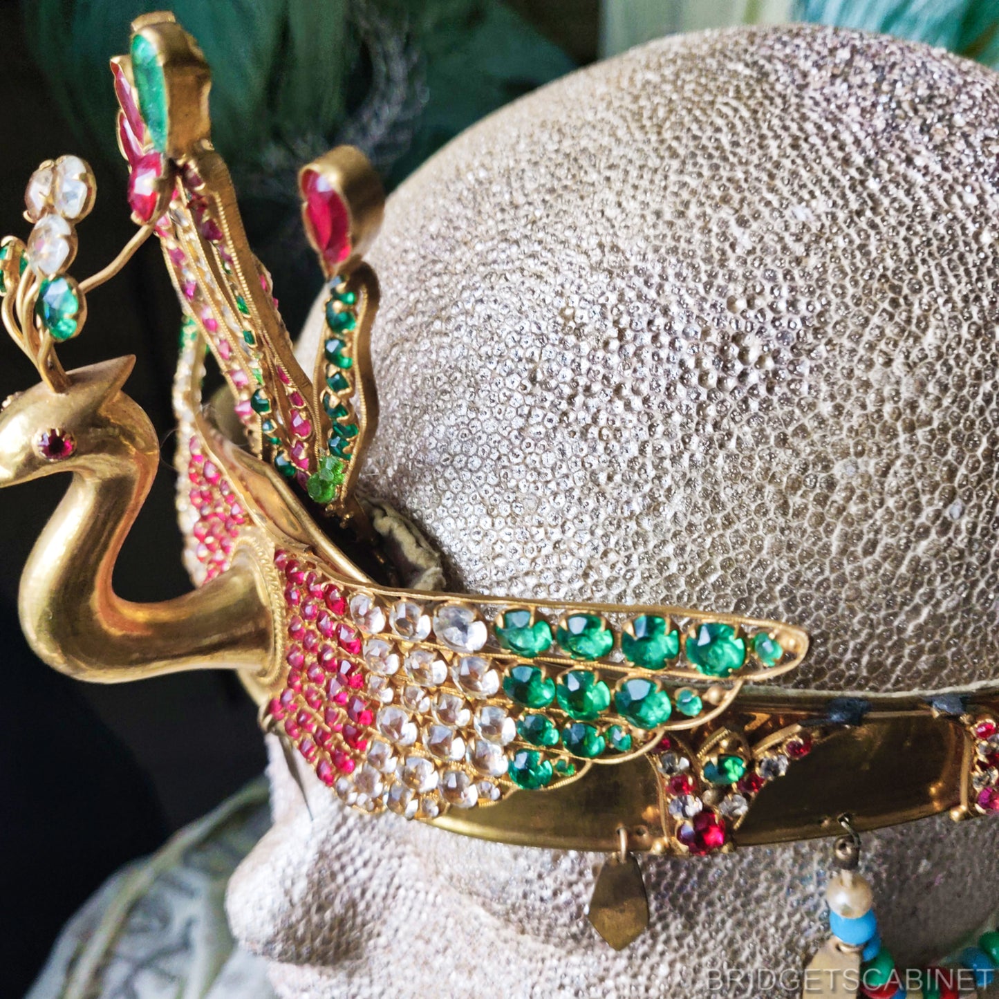 1920s Peacock Stage Crown Headdress Cleopatra