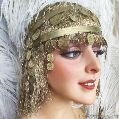 1920s Egyptian Revival Coin Headdress