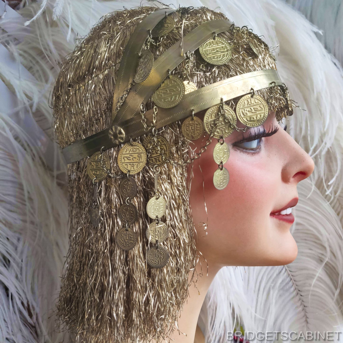 1920s Egyptian Revival Coin Headdress