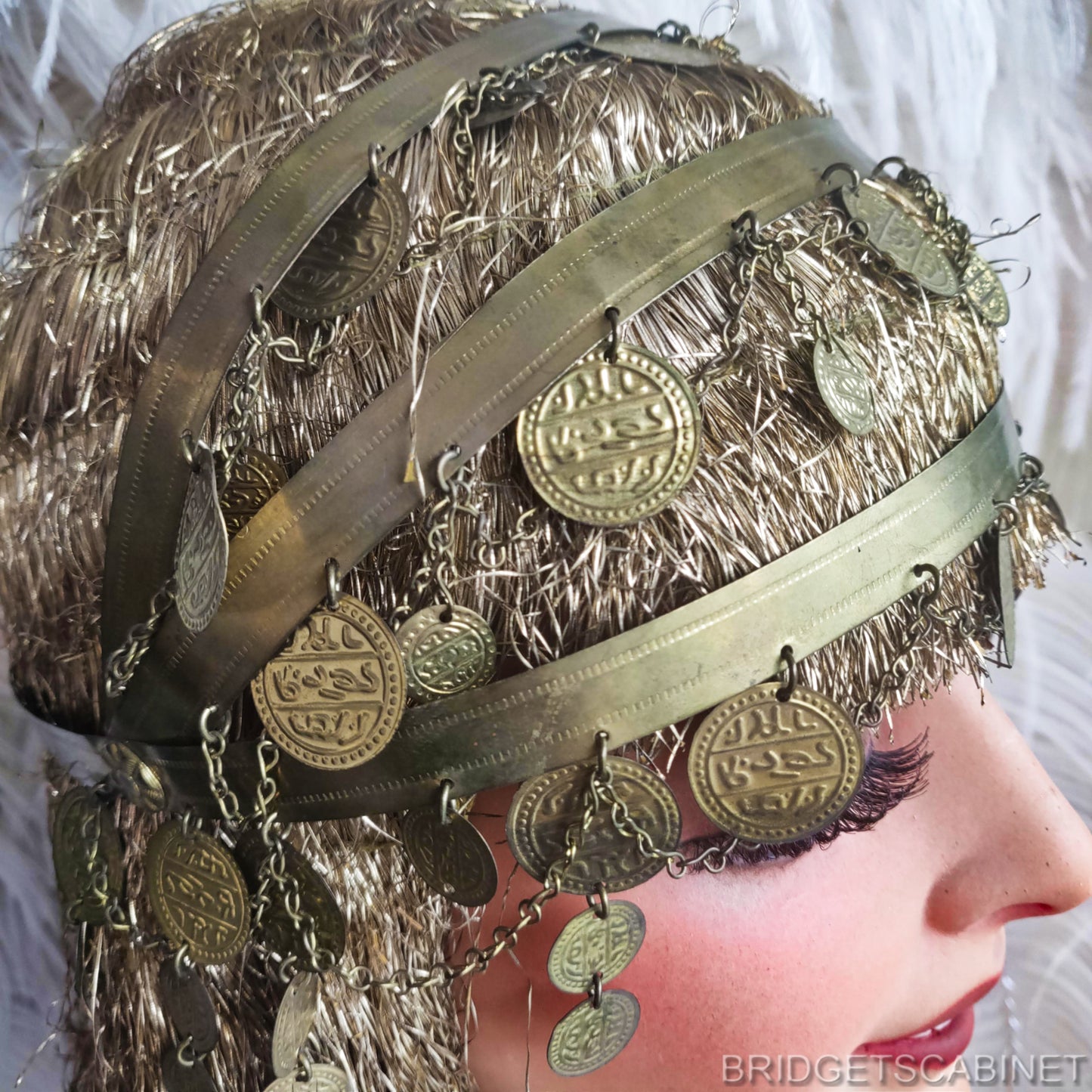 1920s Egyptian Revival Coin Headdress