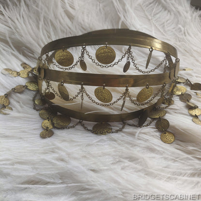 1920s Egyptian Revival Coin Headdress