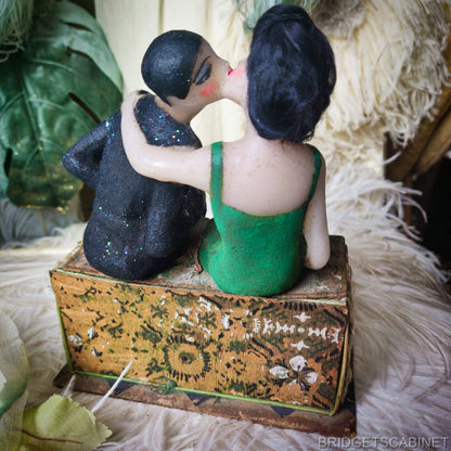 1920s Wax Columbine Doll Scene