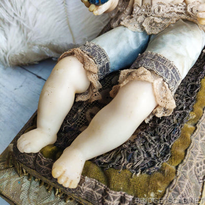 1800s Child of Pragiu Wax Baby Jesus