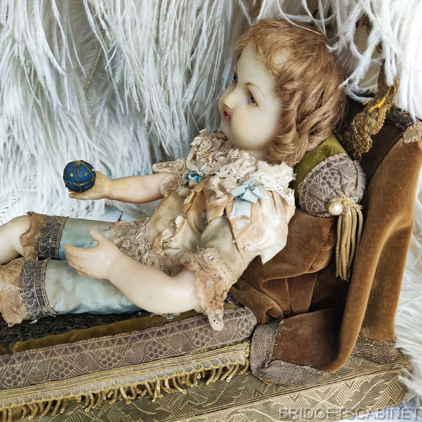 1800s Child of Pragiu Wax Baby Jesus