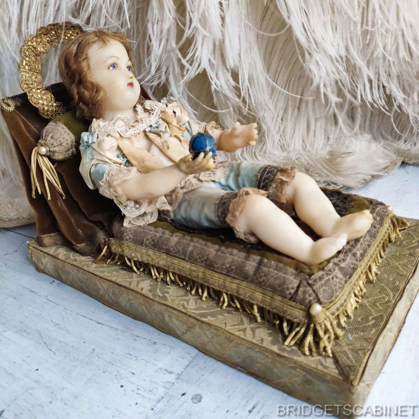 1800s Child of Pragiu Wax Baby Jesus