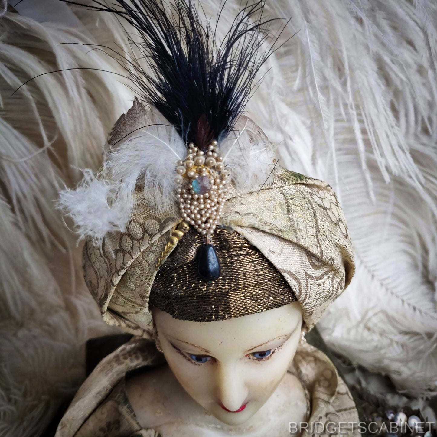 1900s Wax Boudoir Bust Poiret Style