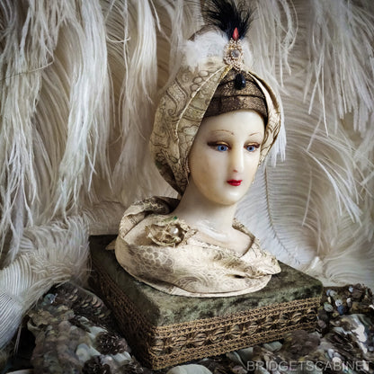 1900s Wax Boudoir Bust Poiret Style
