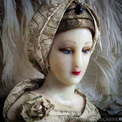 1900s Wax Boudoir Bust Poiret Style