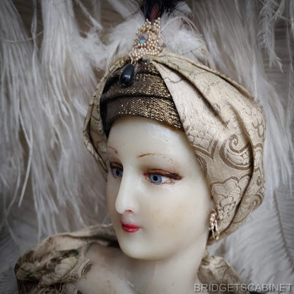 1900s Wax Boudoir Bust Poiret Style
