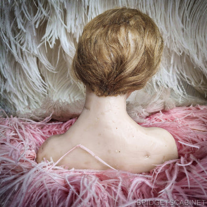 19th C, French Boudoir Miniatur Wax Mannequin Bust