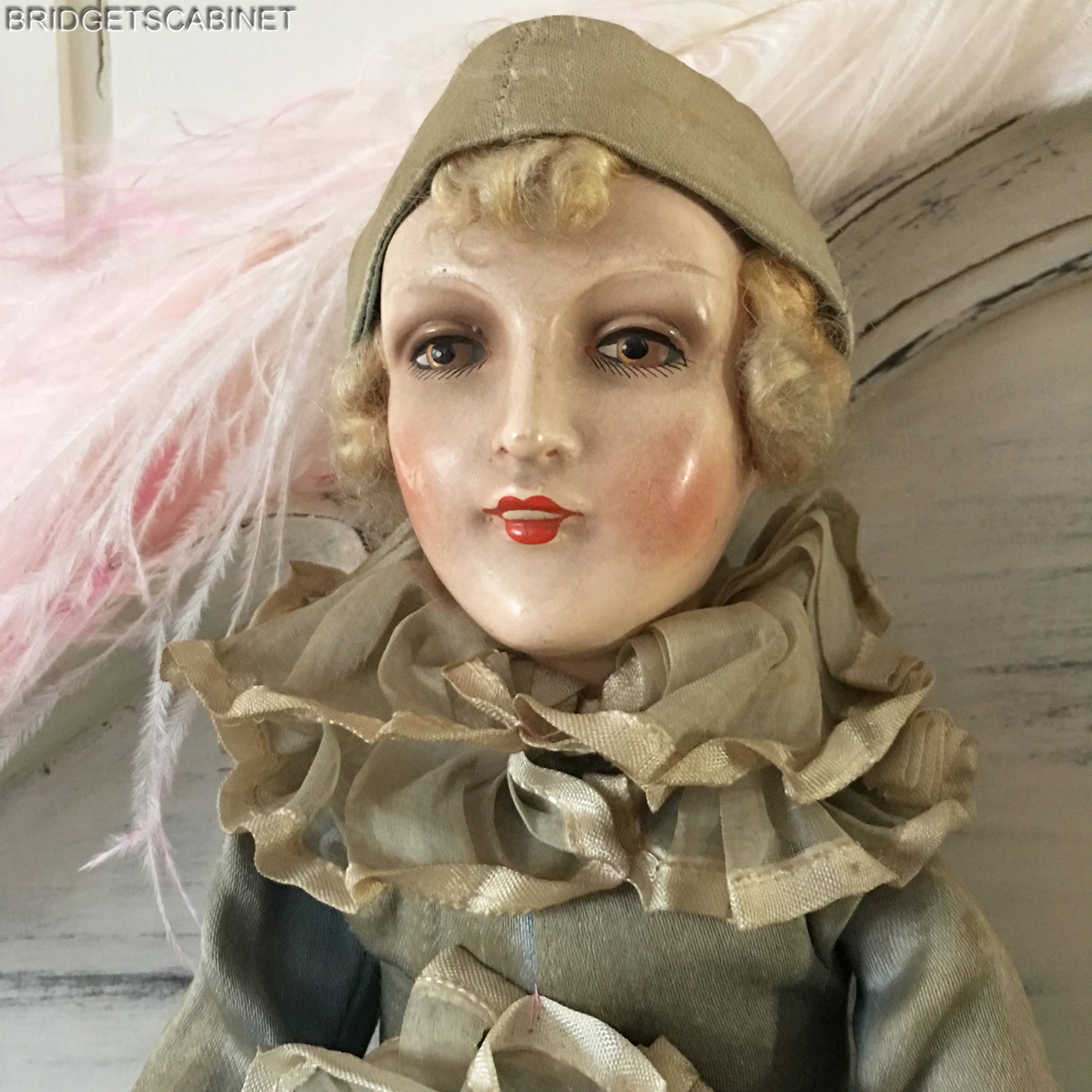 1920s Columbine Music Box Doll