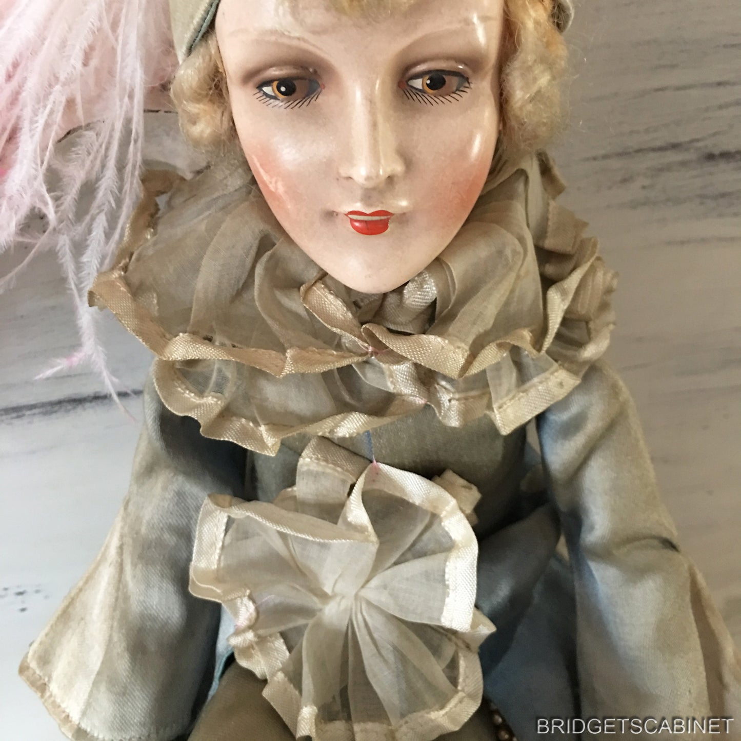 1920s Columbine Music Box Doll